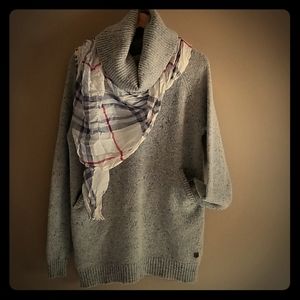 Burton Cowl Neck Tunic Wool blend sweater♡♡